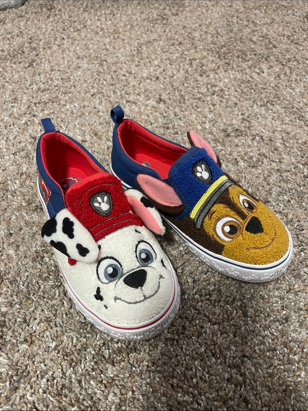 Paw Patrol Kids Slip-On Character Sneakers in Red, Blue, White, Brown